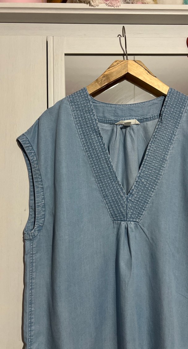 V Yaka Kolsuz Hamile Kot Bluz - Görsel 3