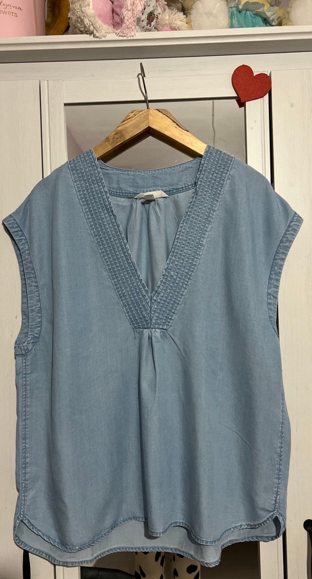 V Yaka Kolsuz Hamile Kot Bluz - Görsel 2