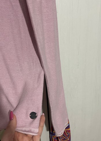 Pembe Uzun Kollu Erkek Keten Sweatshirt - Görsel 8