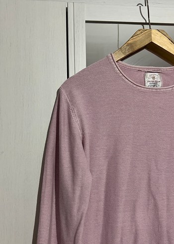 Pembe Uzun Kollu Erkek Keten Sweatshirt - Görsel 3