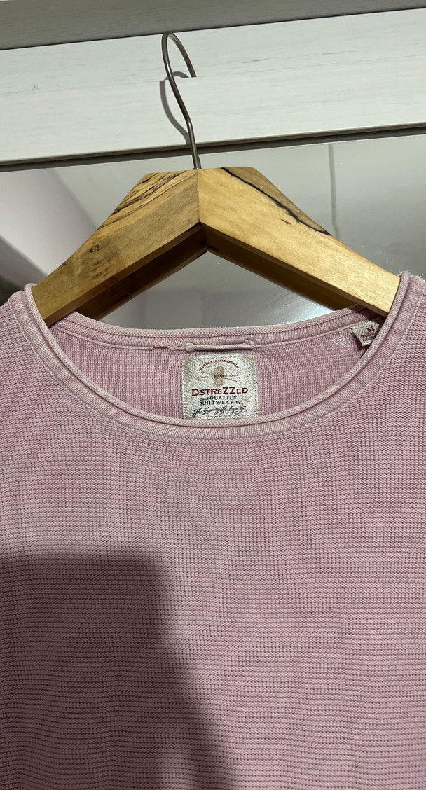 Pembe Uzun Kollu Erkek Keten Sweatshirt - Görsel 5