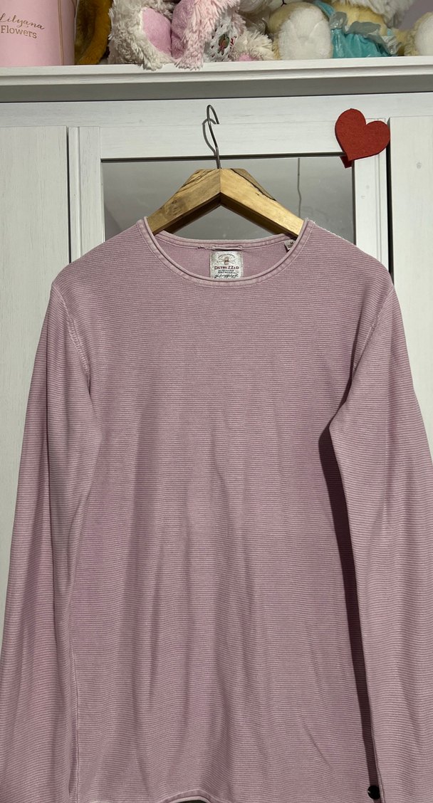 Pembe Uzun Kollu Erkek Keten Sweatshirt - Görsel 2