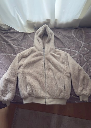 Bershka Bej Midi Boy Kadın Şişme Ceket