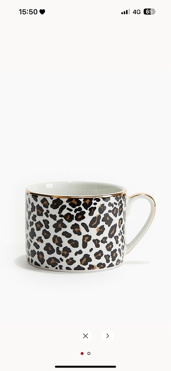 H&M Home Hm Home Leopar kupa ve tabak