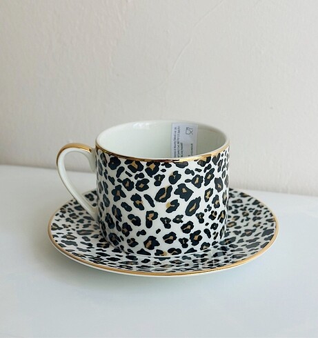 Hm Home Leopar kupa ve tabak