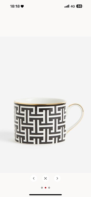 H&M Home Siyah Kupa