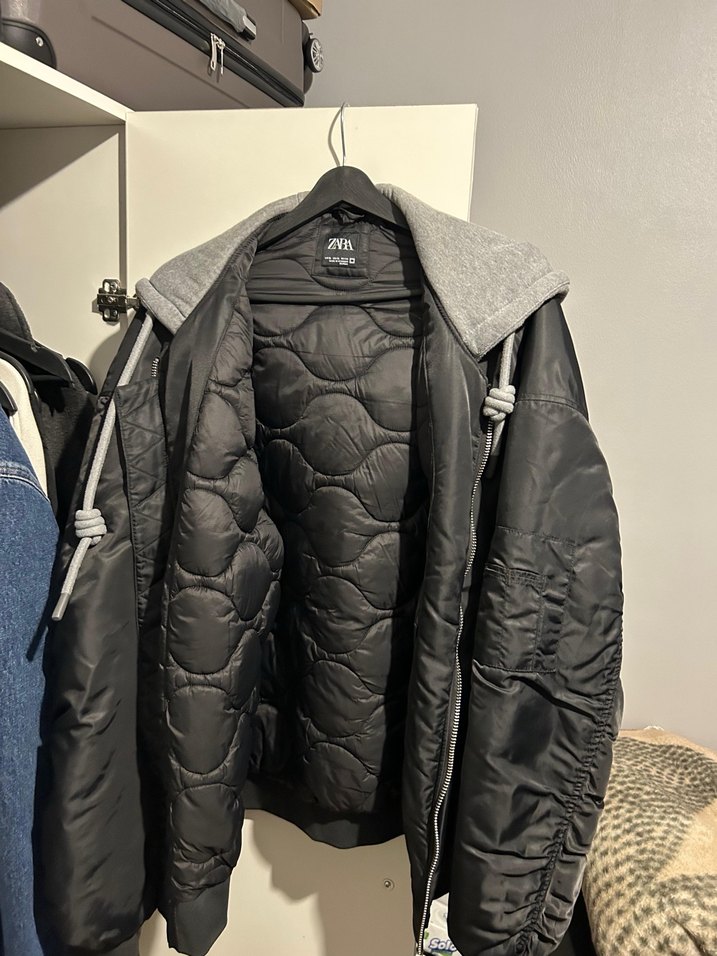 Zara Kapüşonlu Bomber Ceket - Görsel 2