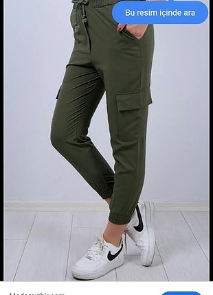 Haki kargo pantalon 