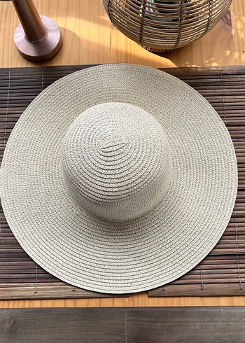 Bej Bohem Geniş Kenarlı Kadın Şapka - Görsel 3