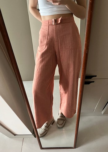 Yargıcı Kadın Kemer Detaylı Salaş Pantolon - Görsel 3