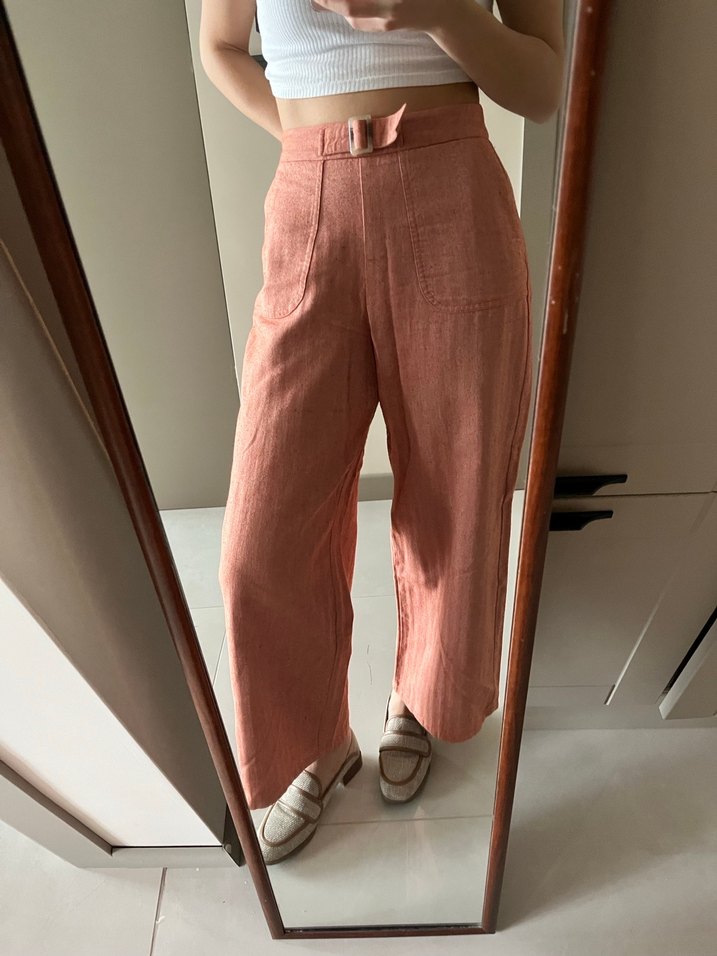 Yargıcı Kadın Kemer Detaylı Salaş Pantolon - Görsel 3