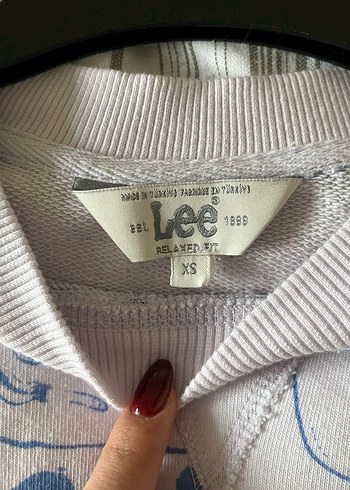 Mavi Batik Desenli Pamuklu Sweatshirt - Görsel 7