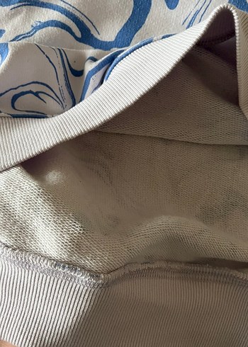 Mavi Batik Desenli Pamuklu Sweatshirt - Görsel 6