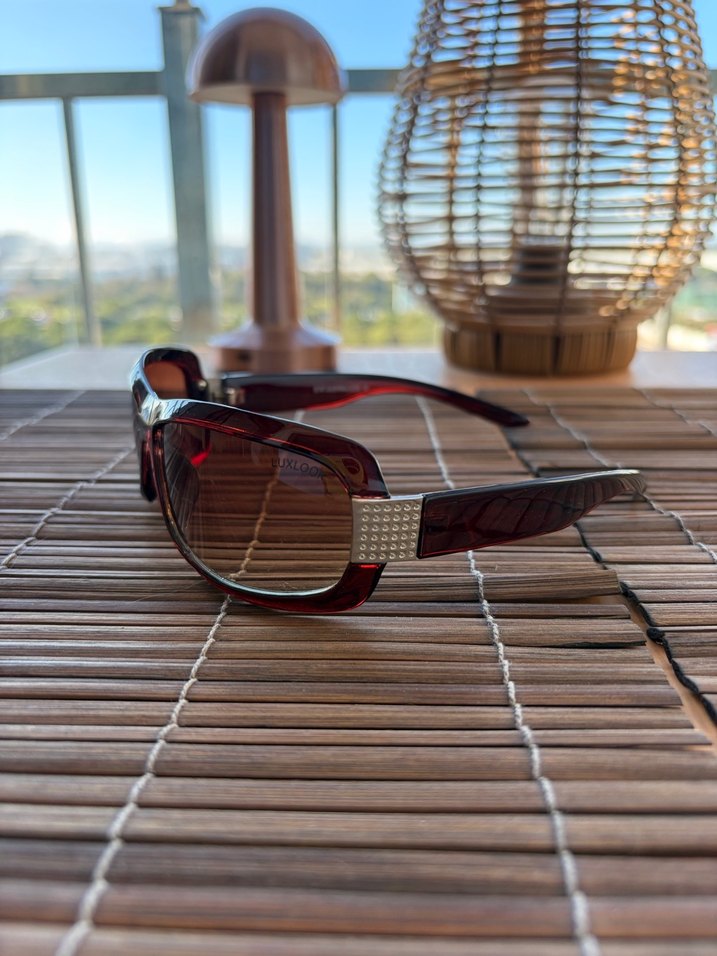 Kızıl Kahverengi Kadın Gözlüğü - Görsel 2