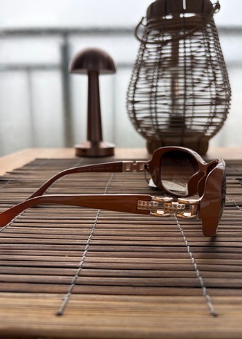 Parlak Kahverengi Çerçeveli Kadın Güneş Gözlüğü - Görsel 2