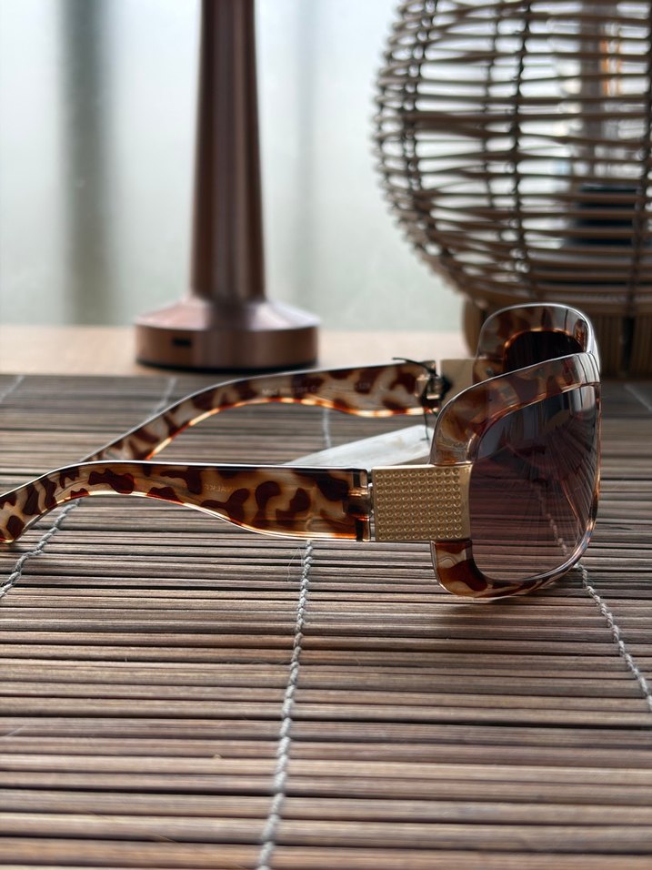 Leopar Çerçeveli Retro Kadın Güneş Gözlüğü - Görsel 2