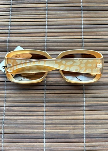 Hardal Sarı Retro Kadın Güneş Gözlüğü - Görsel 4