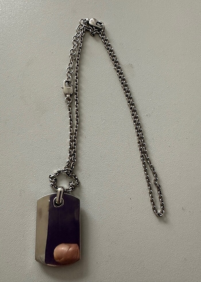 Armani çelik kolye - Görsel 3