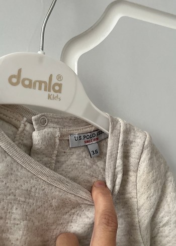 Kız Çocuk Gri Uzun Kollu Örme Elbise - Görsel 3