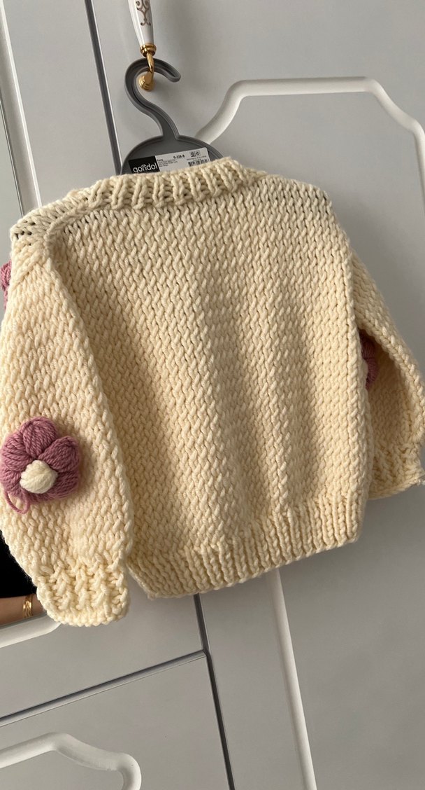 Bohem Stil Örgü Kız Hırka - Görsel 2