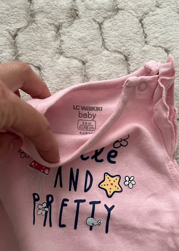 Pembe Kız Bebek Kolsuz Body Fırfırlı - Görsel 3