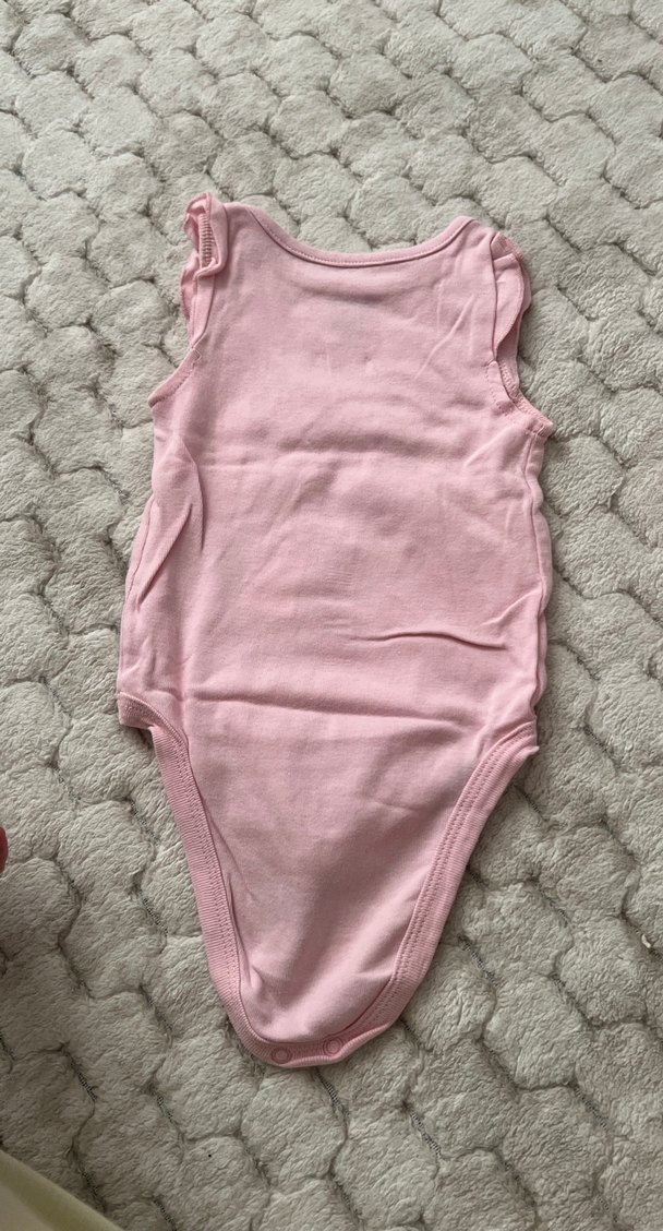 Pembe Kız Bebek Kolsuz Body Fırfırlı - Görsel 2