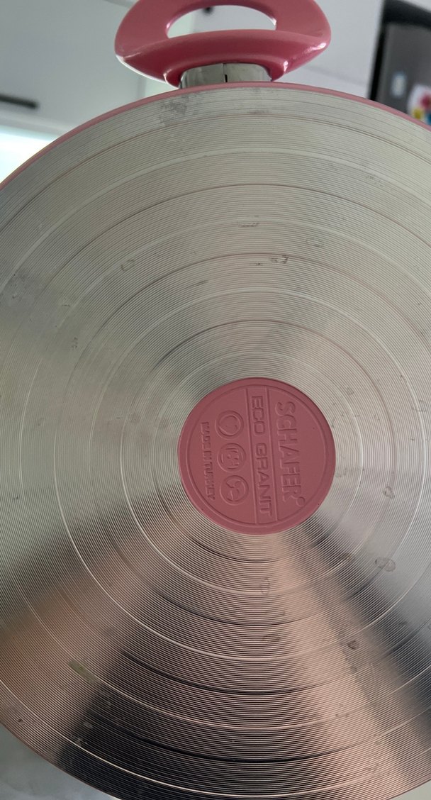 Schafer eko granit Pastel Pembe Cam Kapaklı Tencere Seti - Görsel 2