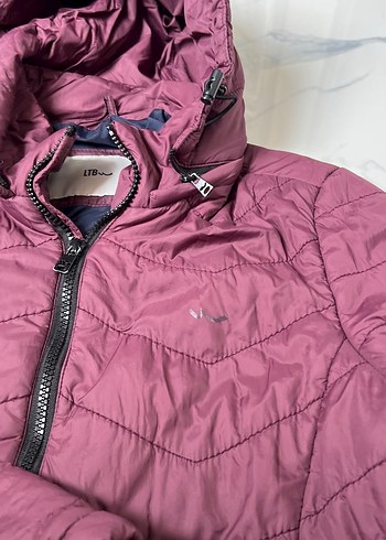 Bordo Fermuarlı Kadın Kışlık Mont - Görsel 3