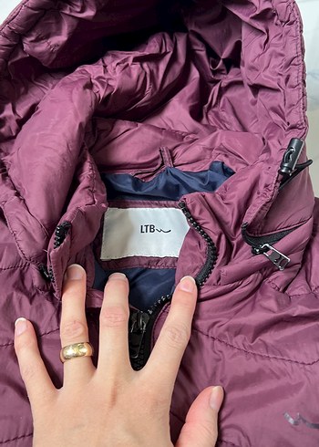 Bordo Fermuarlı Kadın Kışlık Mont - Görsel 2