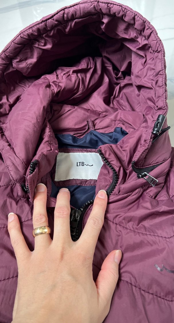 Bordo Fermuarlı Kadın Kışlık Mont - Görsel 2