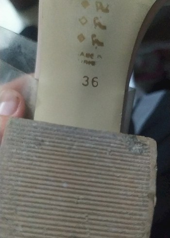 36 Beden Bej Dolgulu Topuklu Kadın Terlik