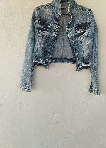 Düğmeli Slim Fit Kadın Kot Ceket