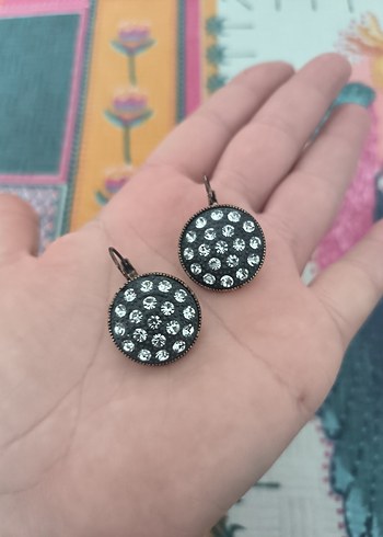 Beden Gri Payetli Bohem Kadın Küpe