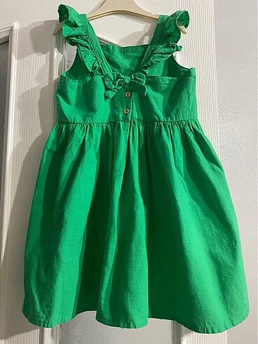 5 Yaş Beden yeşil Renk Yeşil elbise