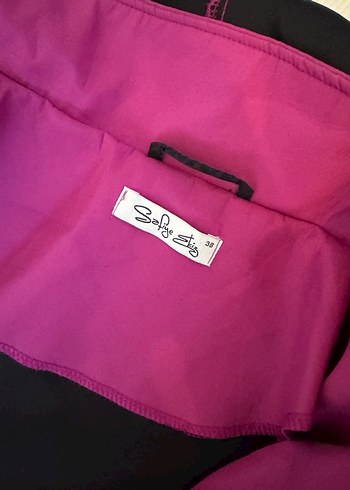 Mor Kadın Uzun Boy trençkot - Görsel 4