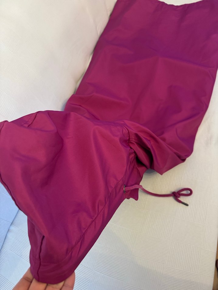 Mor Kadın Uzun Boy trençkot - Görsel 5