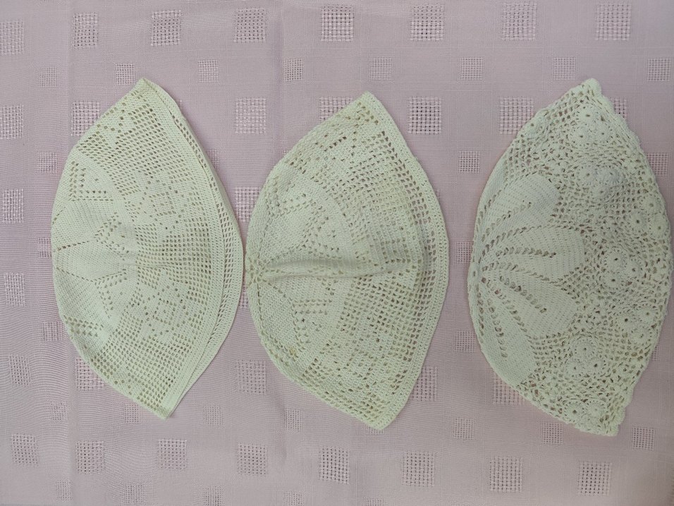 Vintage El Örgüsü Beyaz Dantel Örtü - Görsel 3