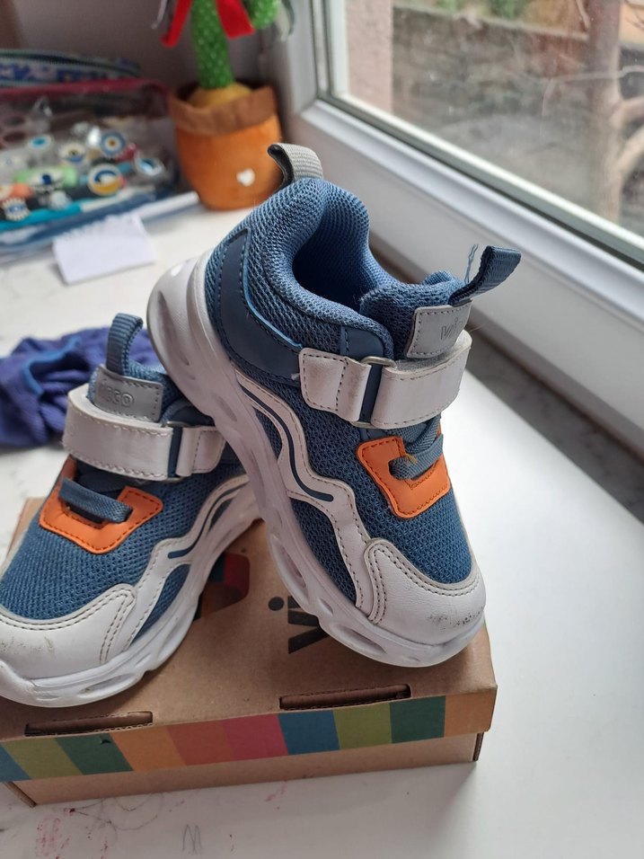 Mavi Gri Erkek Çocuk Spor Ayakkabı vicco - Görsel 4