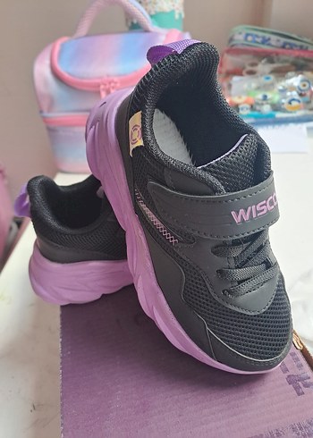 Kız Çocuk Mor Cırt Cırtlı Spor Ayakkabı - Görsel 4