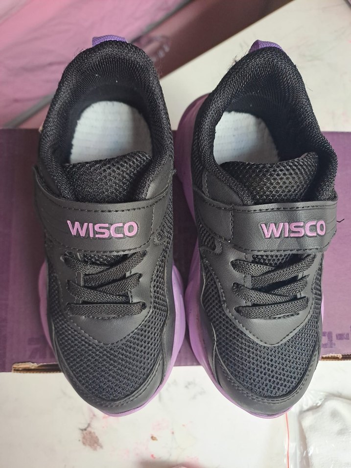 Kız Çocuk Mor Cırt Cırtlı Spor Ayakkabı - Görsel 2