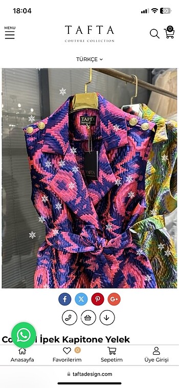 Diğer Taftadesign colorful ipek kapitone yelek