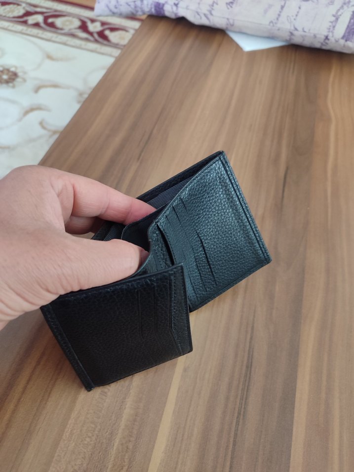 Siyah Minimalist Erkek Cüzdanı - Görsel 3