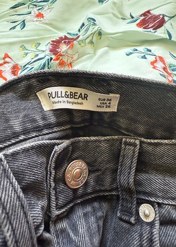 Gri Bol Kesim Midi Denim Pantolon