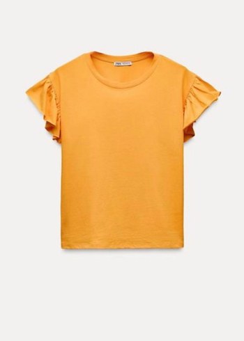 s Beden sarı Renk Zara hardal tshirt