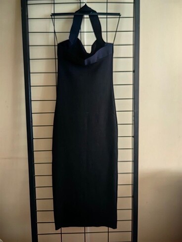 Zara parlak halter yaka örme elbise - Görsel 9