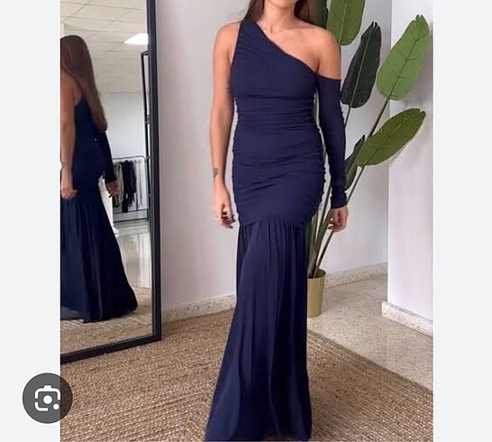 Zara asimetrik elbise