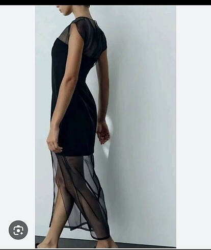 s Beden siyah Renk Zara organze elbise