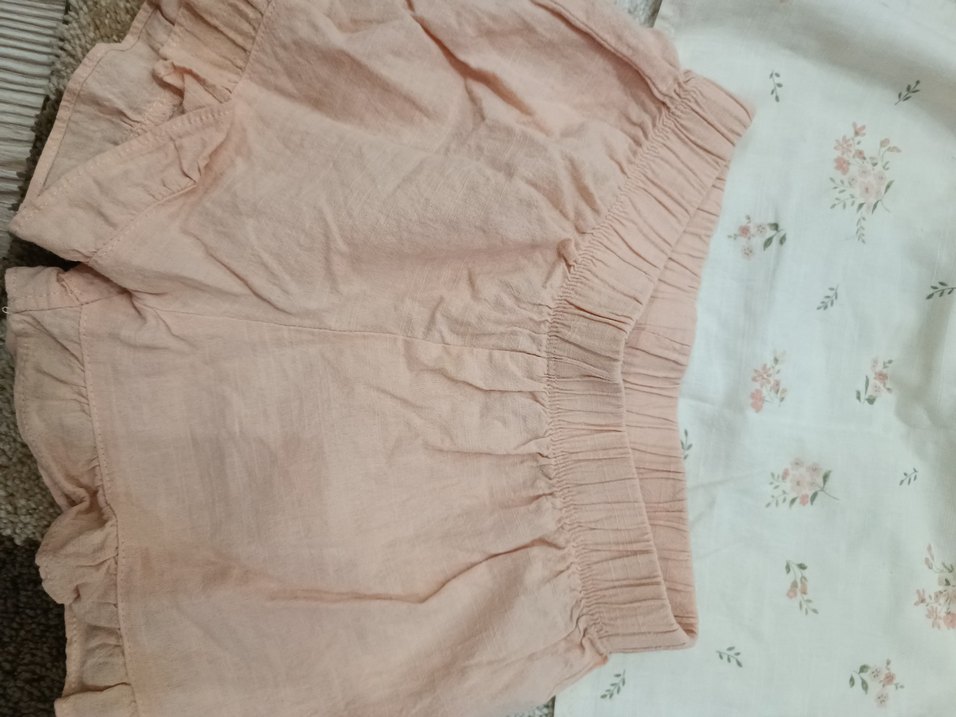 Kız Bebek Fırfırlı Askılı Bluz ve Şort Takımı - Görsel 3