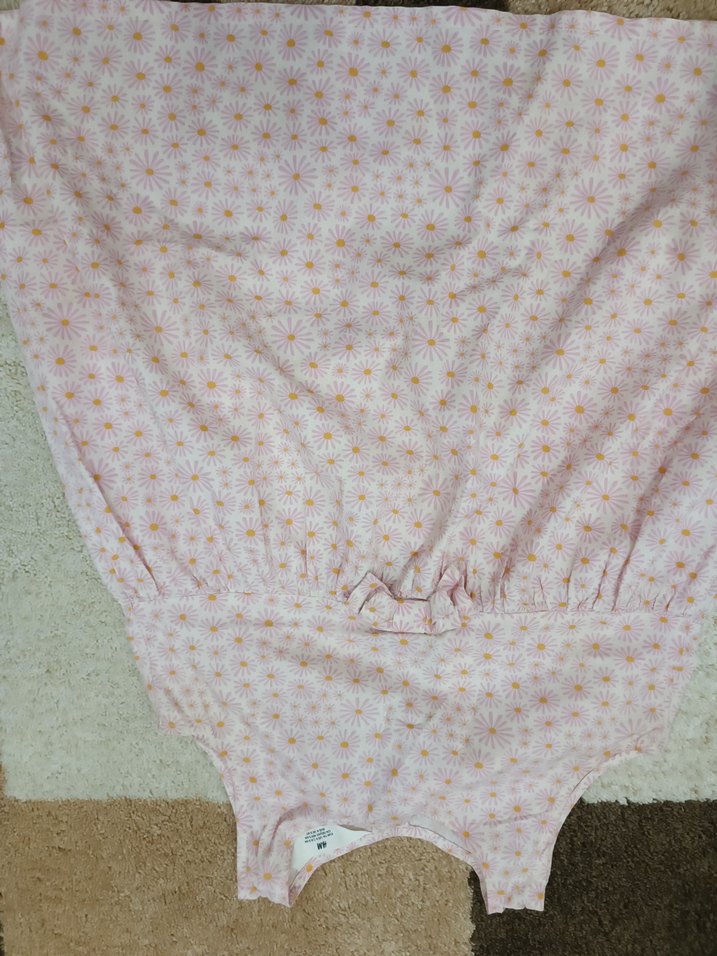 Pembe Çiçek Desenli Kız çocuk elbise - Görsel 4