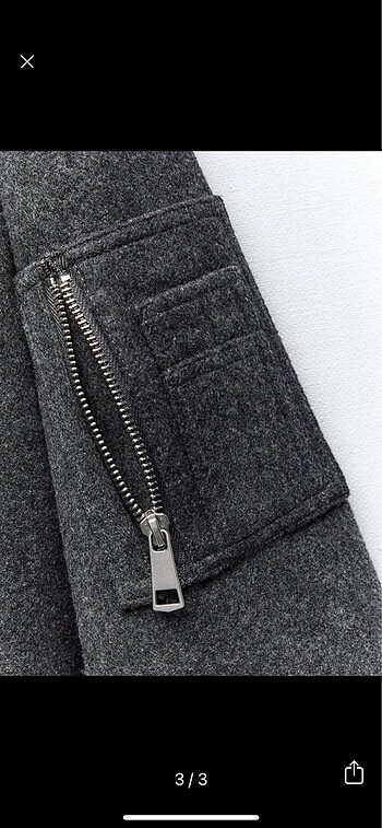 xs Beden Zara cepli bomber ceket